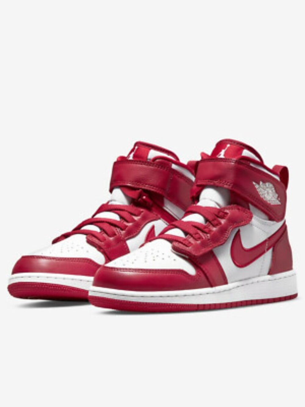 Jordan 1 High FlyEase White Cardinal Red Womens 10, Mens 8.5